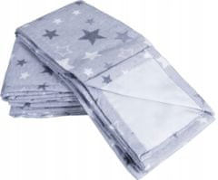 BabyBoom Plenko ručník flanelový 60x50cm šedé hvězdičky na šedém pozadí
