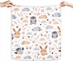 BabyBoom Plenko ručník flanelový 60x50cm sova a králík