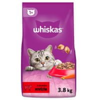 Whiskas granule hovězí pro dospělé kočky