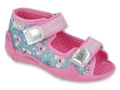 Befado dívčí sandálky PAPI 242P107 růžové, pejsci velikost 21
