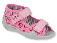 Befado dívčí sandálky PAPI 242P103 růžová, kočky velikost 25