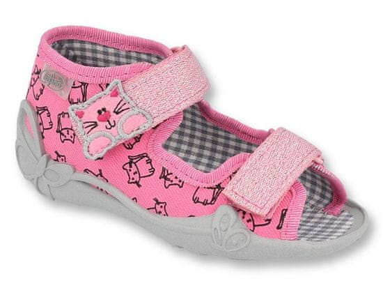 Befado dívčí sandálky PAPI 242P103 růžová, kočky