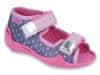 dívčí sandálky PAPI 242P093 růžovo-modré, malá srdíčka velikost 19