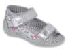 dívčí sandálky PAPI 242P105 stříbrné, dino velikost 23