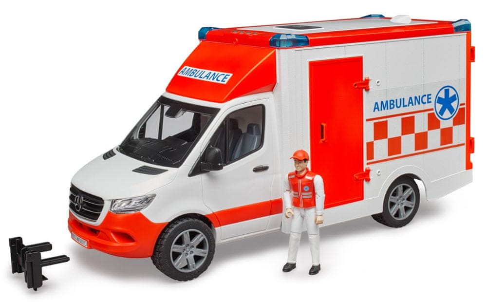 Bruder 2676 MB Sprinter sanitka s figurkou záchranáře