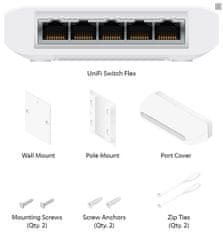 Ubiquiti Switch Networks USW-FLEX UniFi Flex, 5x GLan, PoE-In, 4x PoE-Out
