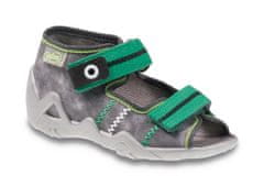 Befado chlapecké sandálky SNAKE 250P066 šedé se zelenou velikost 18