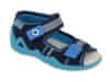 chlapecké sandálky SNAKE 250P074 tmavě modré, kožená stélka velikost 21