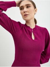 Orsay Tmavě růžové dámské svetrové šaty S