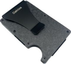 Daklos DAKLOS Carbon RFID karbonová mini peněženka s klipem černá