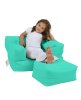 Zahradní sedací vak Kids Single Seat Pouffe - Turquoise, Tyrkysová