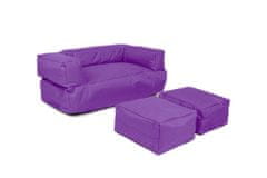 Atelier Del Sofa Zahradní sedací vak Kids Double Seat Pouf - Purple, Purpurová