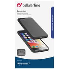 CellularLine Ochranný silikonový kryt Cellularline Sensation pro Apple iPhone 7/8/SE (2020/2022), černý