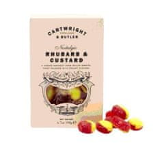 Cartwright & Butler Rhubarb & Custard bonbon 190g bonbony s příchutí rebarbory a pudinku