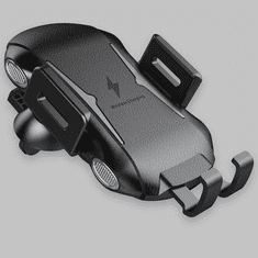 Techsuit Držák do auta Techsuit (CAPD032) s bezdrátovým nabíjením, 10 W pro palubní desku / čelní sklo / ventilační mřížku – černý