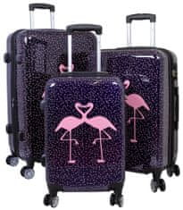 MONOPOL Střední kufr Flamingo