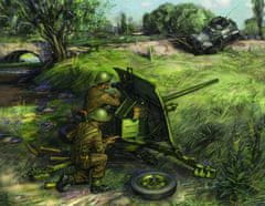 Zvezda figurky protitankové dělo Ordnance QF 2 pounder s obsluhou, Wargames (WWII) 6169, 1/72