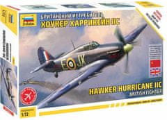 Zvezda Hawker Hurricane Mk II C, Snap Kit letadlo 7322, 1/72