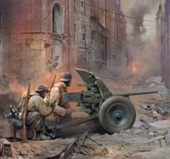 Zvezda figurky protitankový kanón 3,7 cm Pak 36 s obsluhou, Wargames (WWII) 6114, 1/72
