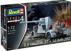 Revell 8,8 cm Flak 37 + Sd.Anh.202, Plastic ModelKit 03325, 1/72