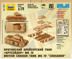 Zvezda Cruiser Crusader Mk.IV, britská armáda, Wargames (WWII) Z6227, 1/100