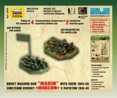 Zvezda figurky sovětská obsluha kulometu, 1941, Wargames (WWII) 6104, 1/72