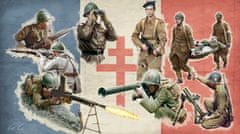 Italeri figurky vojáků svobodné francie, druhá světová válka, Model Kit 6189, 1/72