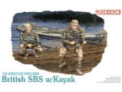 Dragon figurky vojáků britské jednotky SBS s kajakem, Model Kit 3023, 1/35