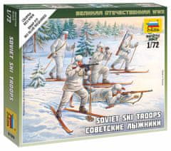 Zvezda figurky sovětská pěchota na lyžích, Wargames (WWII) 6199, 1/72