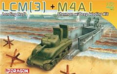 Dragon LCM(3) + M4A1 Sherman w/Deep Wading Kit, Model Kit military 7516, 1/72