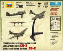 Zvezda Tupolev SB-2, sovětské letectvo, Wargames (WWII) 6185, 1/200