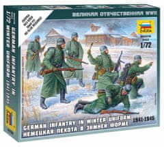 Zvezda figurky německá pěchota, zimní uniformy, Wargames (WWII) 6198, 1/72