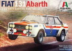 Italeri Fiat 131 Abarth 1977 San Remo Rally Winter, Model Kit auto 3621, 1/24