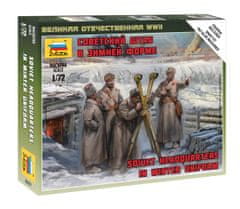 Zvezda figurky sovětské velení v zimních uniformách, Wargames (WWII) figurky 6231, 1/72