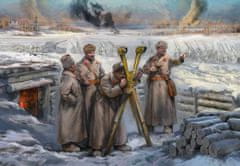 Zvezda figurky sovětské velení v zimních uniformách, Wargames (WWII) figurky 6231, 1/72
