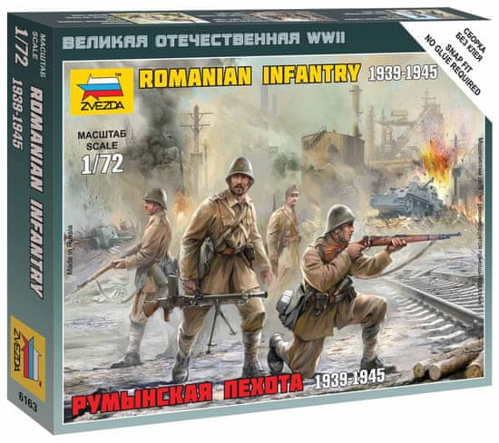 Zvezda figurky rumunská pěchota, Wargames (WWII) 6163, 1/72