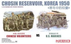 Dragon Chinese Volunteers vs U.S. Marines, Chosin Reservoir Korea 1950, Model Kit figurky 6811, 1/35