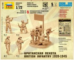 Zvezda figurky britská pěchota, 1939-42, Wargames (WWII) 6166, 1/72