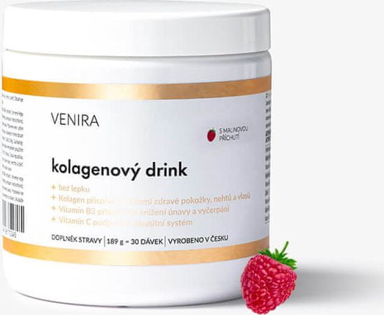 Venira VENIRA kolagenový drink pro vlasy, nehty a pleť - malina