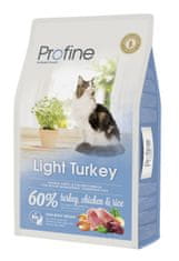 Profine Cat Light krmivo bez lepku pro regulaci váhy u koček s krůtou, kuřetem a rýží, 10kg