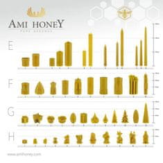 Ami Honey Sada 5 svíček z přírodního včelího vosku – Čmelák zemní 200 mm
