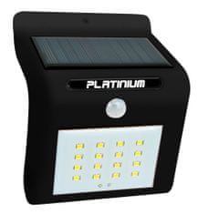 PLATINIUM Nástěnné solární LED světlo s detektorem pohybu černá, 1 ks