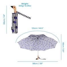 Original Duckhead Kompaktní ekologický deštník Polka Stripe odolný proti větru