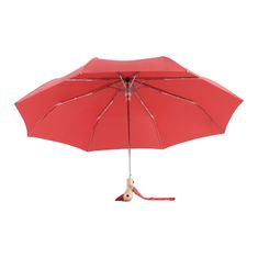 Original Duckhead Červený kompaktní ekologický deštník odolný proti větru