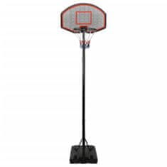 Greatstore Basketbalový koš černý 282–352 cm polyethylen