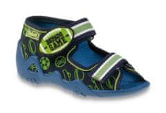 Befado chlapecké sandálky SNAKE 250P070 modré, zelený potisk, GAME velikost 23