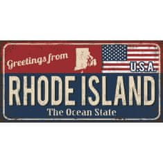 Retro Cedule Cedule značka Rhode Island