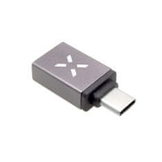 FIXED Redukce z hliníku FIXED Link USB-A na USB-C, šedá