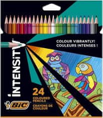 Bic Sada pastelek "Intensity Up", 24 různých barev, trojúhelníkový tvar, 9641482