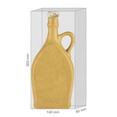 Ami Honey Keramická láhev Amfora plochá písková 750 ml